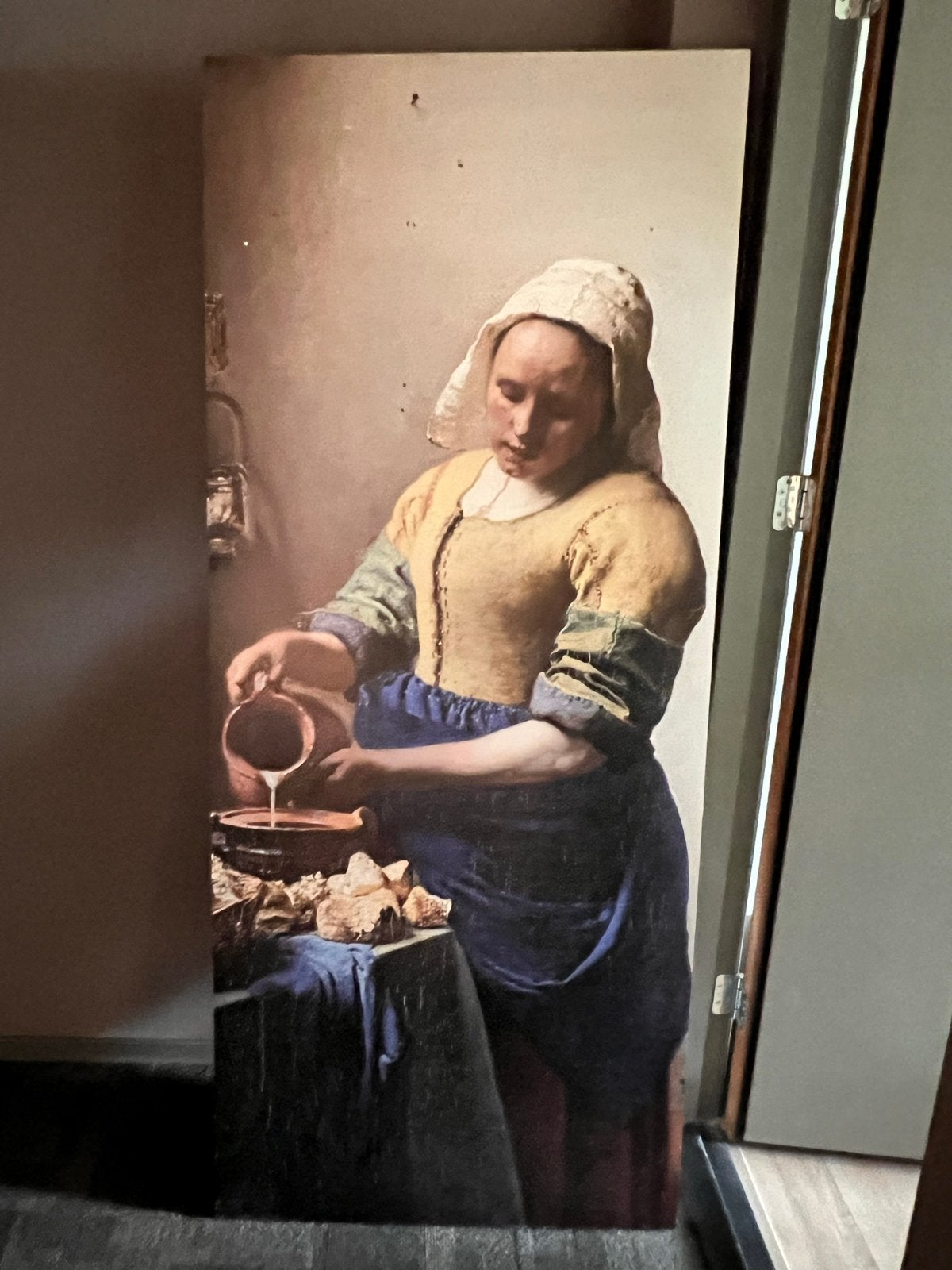 De Melkmeid van Vermeer - op hout., Ophalen, Doek, Portret of Personen, Klassiek