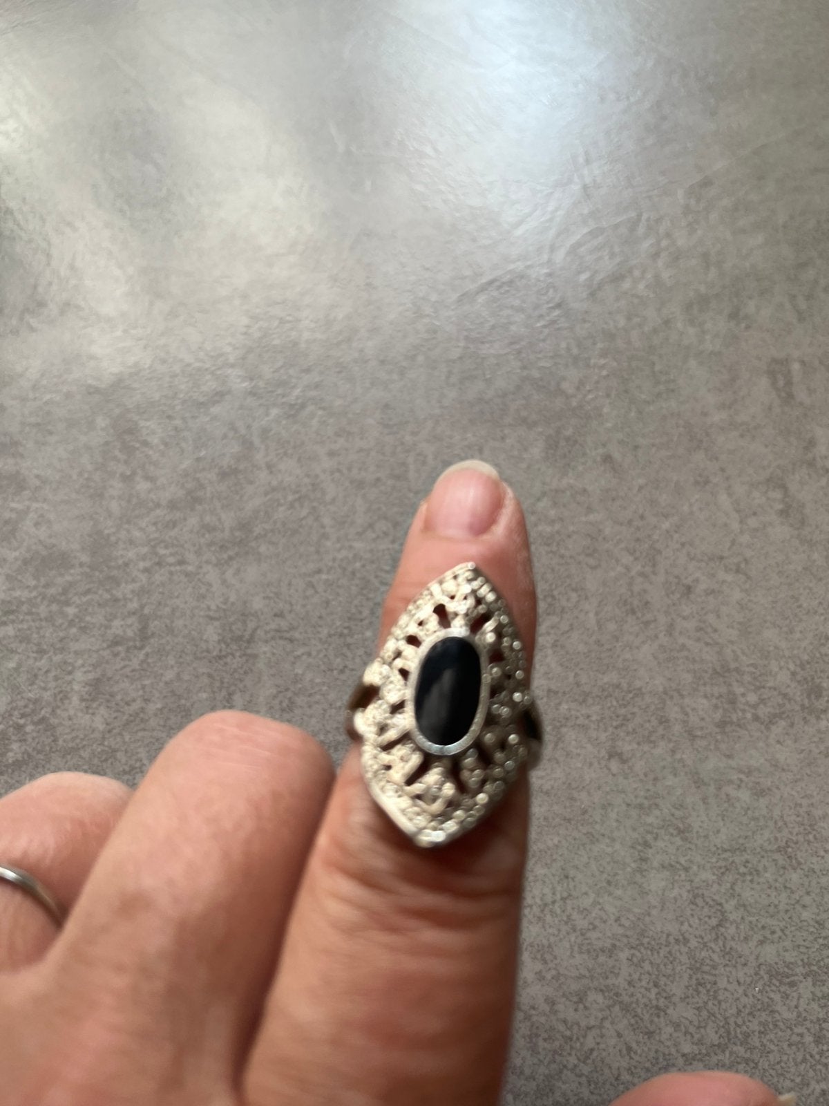 Marrokaanse ring met steen, Ophalen of Verzenden, Met edelsteen, Dame, Zilver