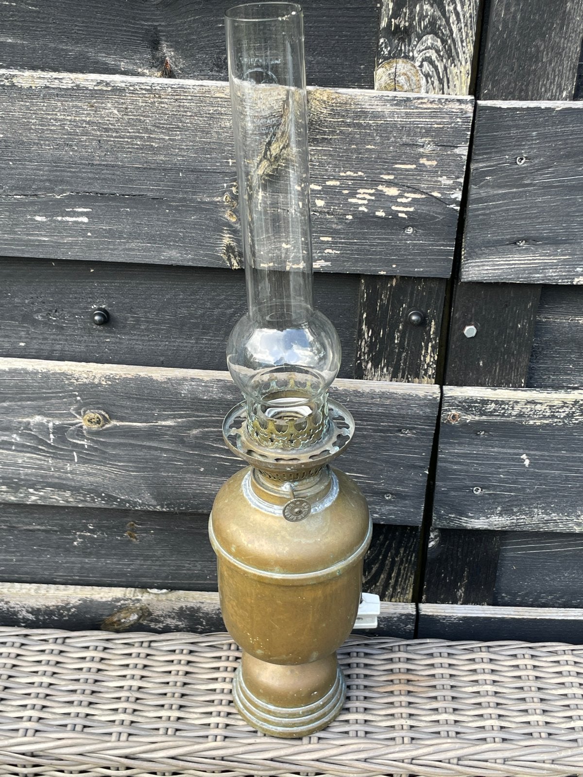 Koperen Olielamp (nu elektrisch), Ophalen of Verzenden