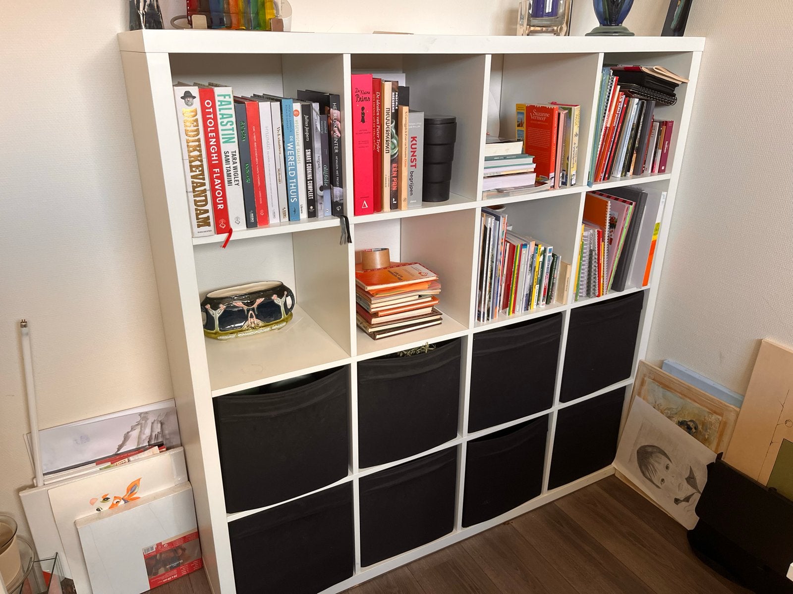 IKEA Vakkenkast met stoffen lades - Opbergen & Etaleren, Ophalen, Gebruikt, 100 tot 150 cm, Modern