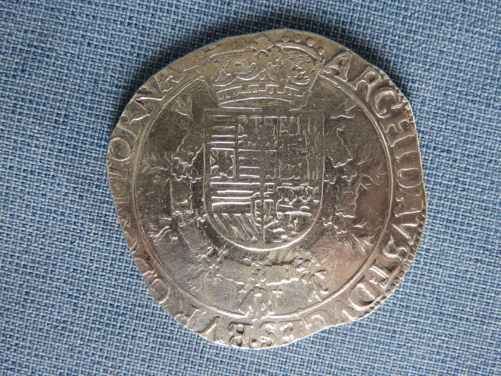 Patagon in zilver – 1598 / 1621 – Albert & Isabella, Ophalen of Verzenden, Duitsland, Losse munt, Zilver