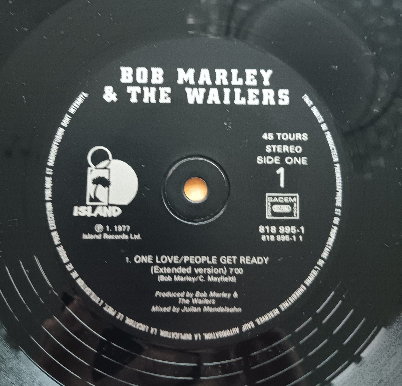 Bob Marley & The Wailers - One Love - Promo 1984 Frankrijk, Fotohoes, Overige genres, Ophalen of Verzenden, Zo goed als nieuw