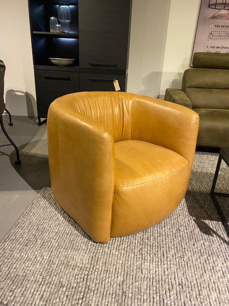 Trias fauteuil in leder nu eenmalig 449,-, Huis en Inrichting, Ophalen, Nieuw, 75 tot 100 cm, Leer