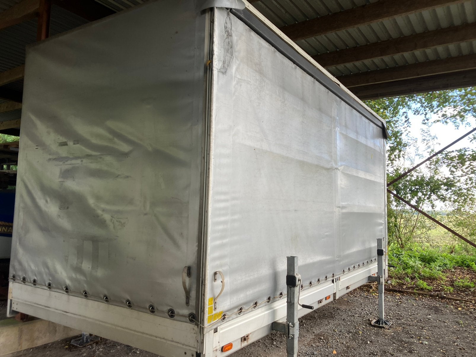 grote afzetbak lichtgewicht schuifzeil voor plateauwagen, Ophalen, Zo goed als nieuw