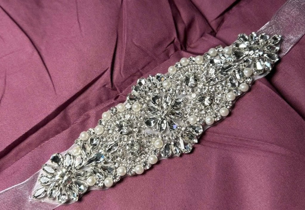 Glinster ceintuur voor bv. Op Trouwjurk of feestkleding, Wit, Nieuw, Ophalen of Verzenden, Accessoires