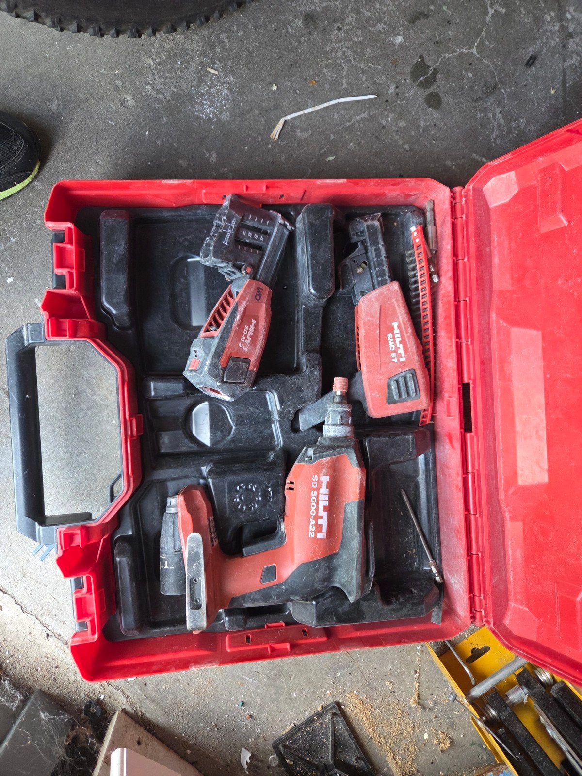 Hilti SD 5000-A22 Schroefmachine met magazijnopzetstuk, Variabele snelheid, Ophalen of Verzenden, Boor- en Schroefmachine, Gebruikt