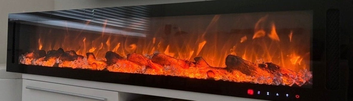 Elektrische sfeerhaard 150cm - Zo goed als nieuw (cinewall), Ophalen, Zo goed als nieuw, Inbouwhaard, Elektrische haard