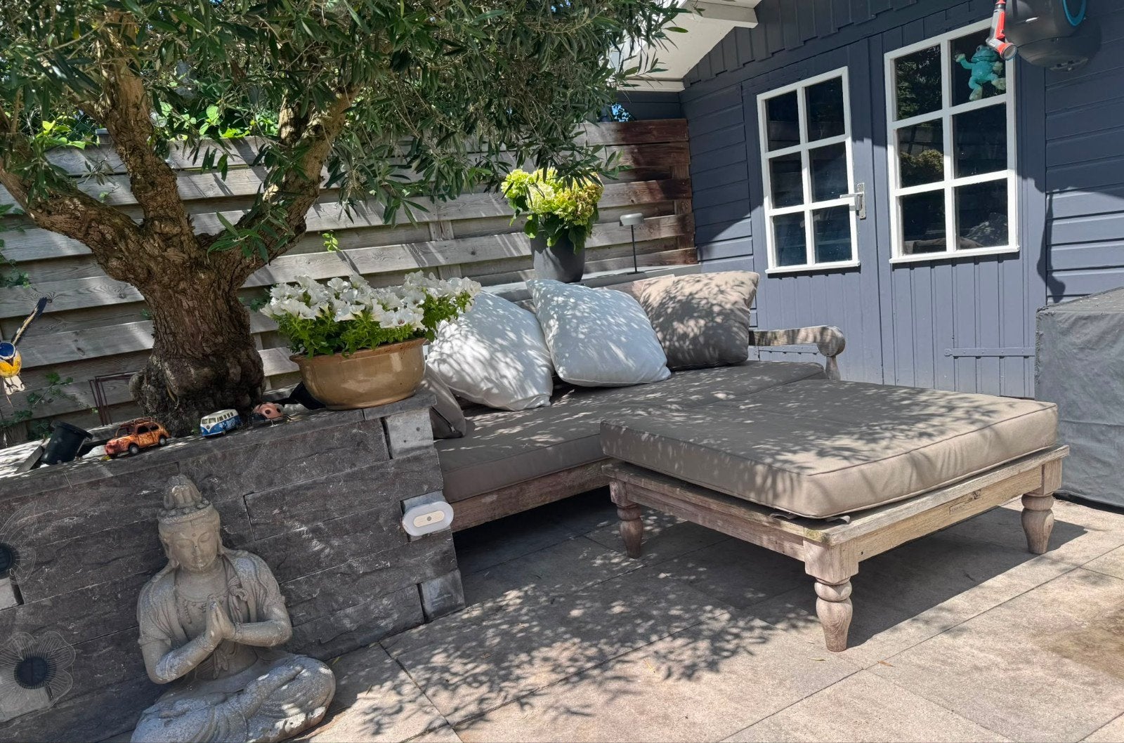 Exotan Kawan loungeset met hocker, Ophalen, Gebruikt, Bank, 3 zitplaatsen