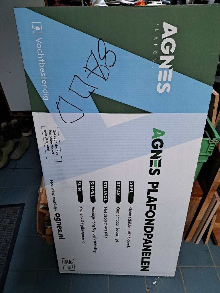 1 pak agnes plafondplaten, vochtwerend., Doe-het-zelf en Verbouw, Platen en Panelen, Ophalen, Nieuw, Overige materialen, Minder dan 20 mm