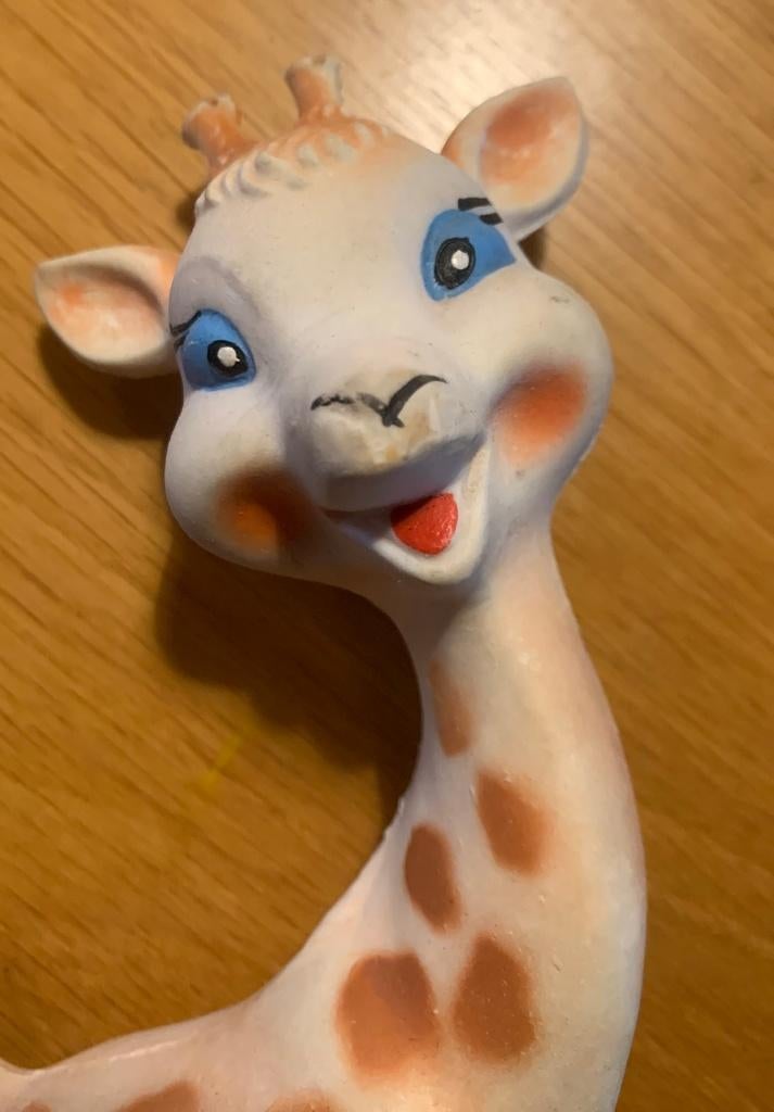 Vintage Giraffe piepfiguur giraf 22cm, Ophalen of Verzenden, Zo goed als nieuw