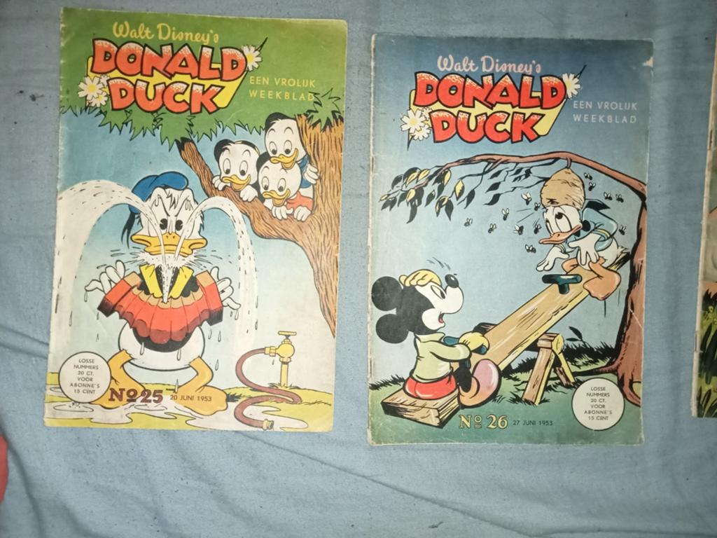 Donald duck 1953 no.25 + 26, Eén comic, Ophalen of Verzenden, Gelezen, Europa