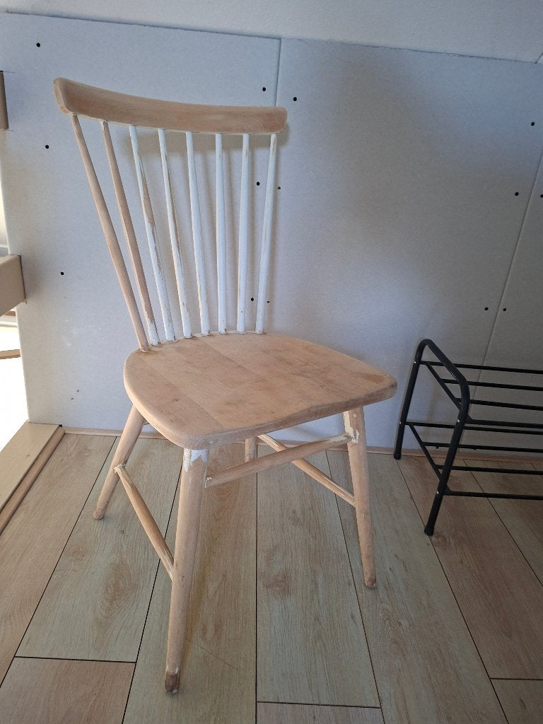 Houten stoel, Ophalen, Gebruikt, Bruin, Eén