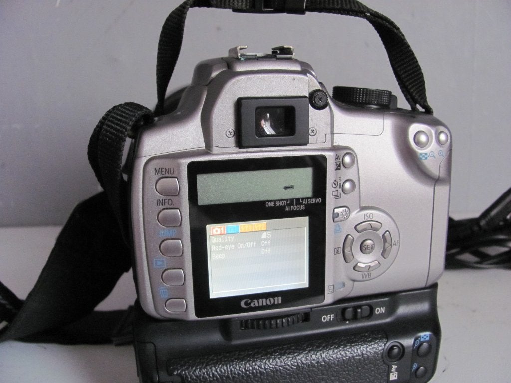 Canon eos 350D digital  met battery grip bg-E3, Ingebouwde flitser, Grip, Spiegelreflex, Canon