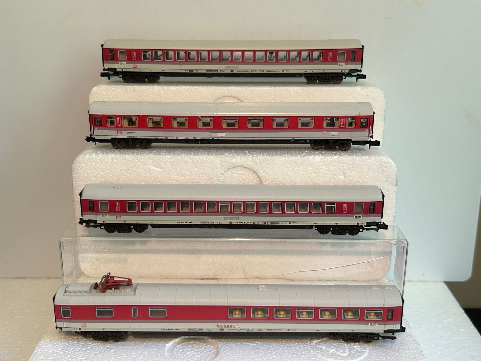 Fleischmann DB TEE rijtuigen - Set van 4, Gebruikt, Gelijkstroom, Fleischmann, Wagon