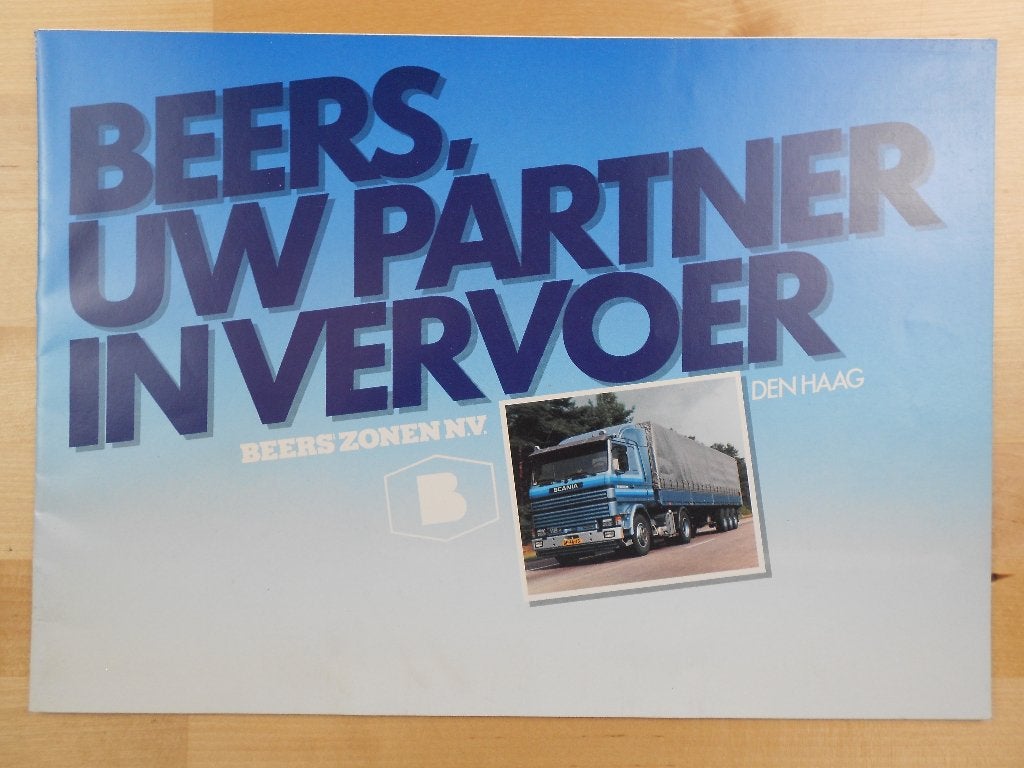 Scania Beers Brochure 1984, Ophalen of Verzenden, Zo goed als nieuw, Overige merken, Scania