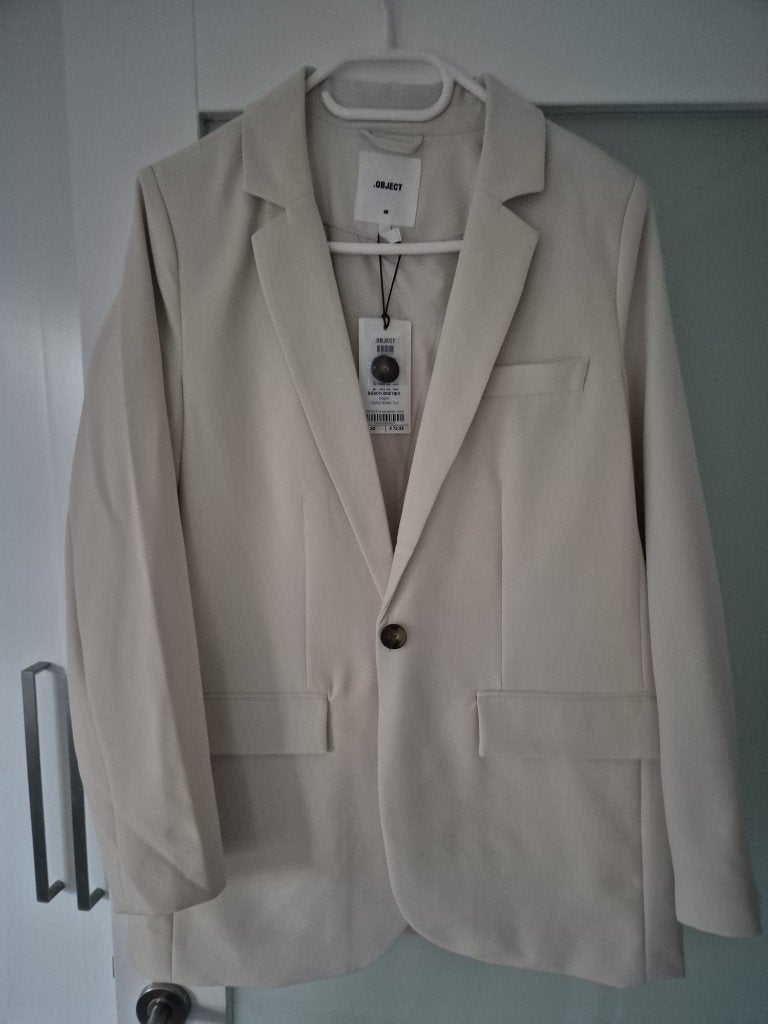 Nieuw roomwit kolbert blazer van Object maat 40, Maat 38/40 (M), Wit, Object, Nieuw
