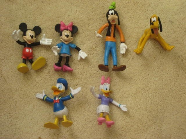 Rubberen Disney figuren 6 stuks AH, Ophalen of Verzenden, Overige figuren, Beeldje of Figuurtje