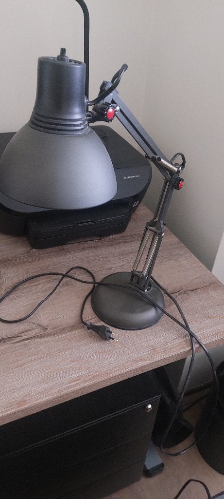 Stoere verstelbare bureaulamp – zwart, Ophalen, Bureaulamp, Gebruikt, Overige merken