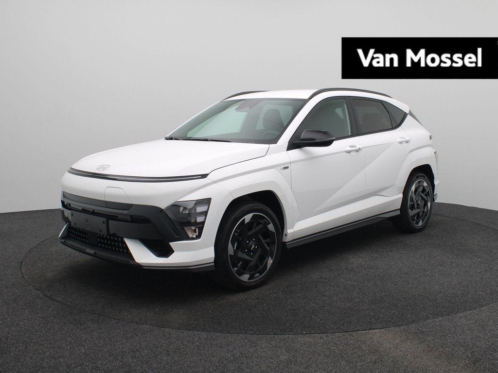 Hyundai Kona Electric N Line Business 64.8 kWh | Warmtepomp, Auto's, Hyundai, 12 maanden, Stof, Wit, Kona