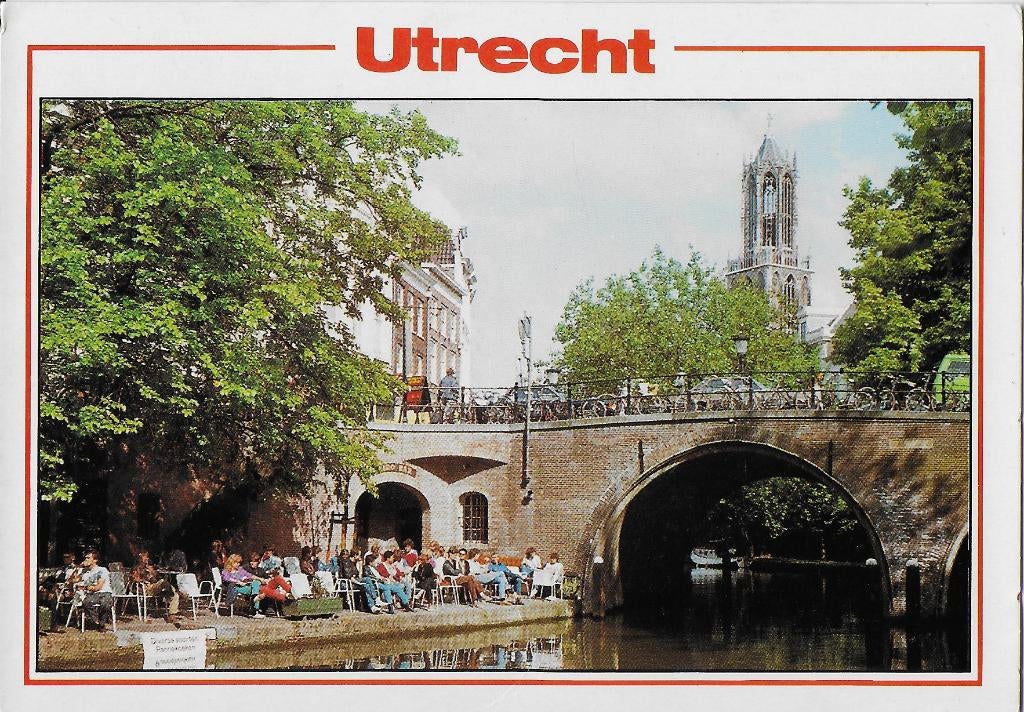 Utrecht terras op de werf gelopen ansichtkaart ( 97 ), Ophalen of Verzenden, 1980 tot heden, Gelopen, Utrecht