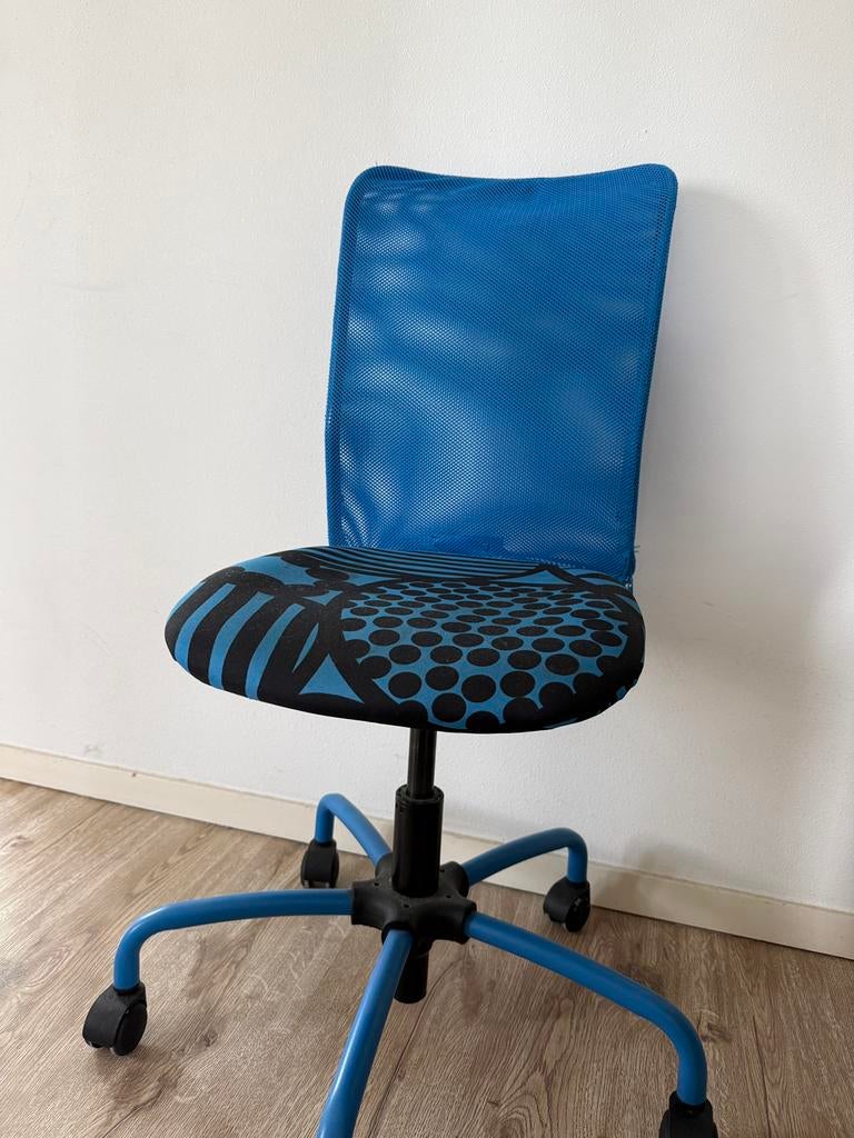 Bureaustoel, Ophalen, Gebruikt, Blauw, Bureaustoel