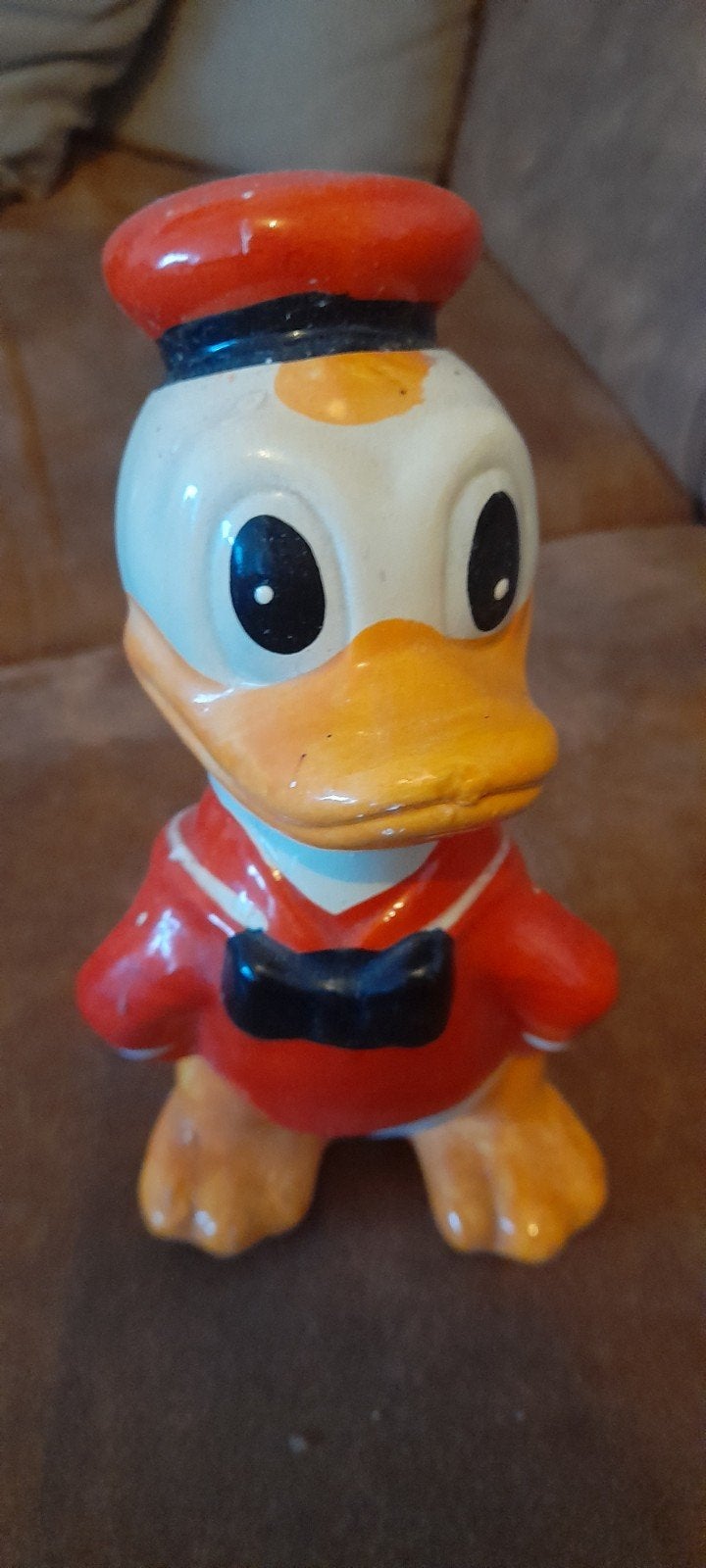 Vintage Donald Duck spaarpot - Keramiek, Ophalen of Verzenden, Gebruikt, Steen, Aardewerk of Keramiek, Strip- of Tekenfilmfiguur