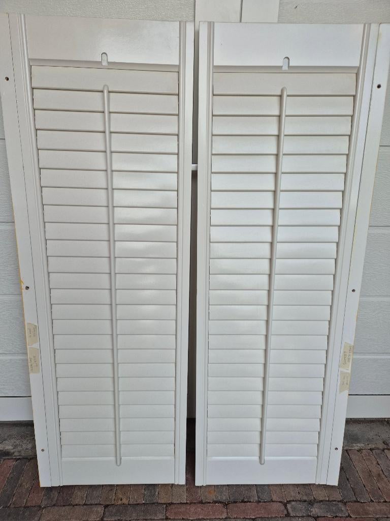 Houten shutters kleur wit, 6cm, diverse maten, Huis en Inrichting, Stoffering | Gordijnen en Lamellen, Ophalen, Minder dan 50 cm