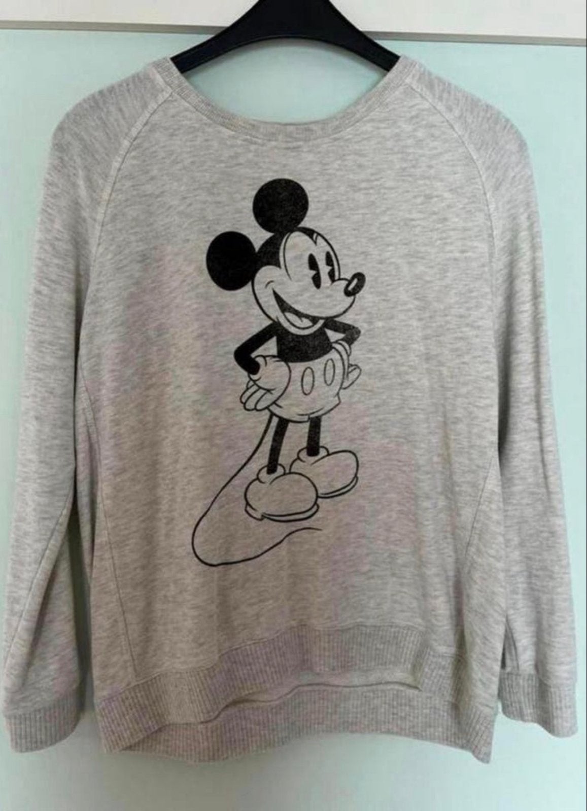 Grijze Mickey Mouse Trui - Maat M, Ophalen of Verzenden, Zo goed als nieuw, Maat 38/40 (M), Grijs