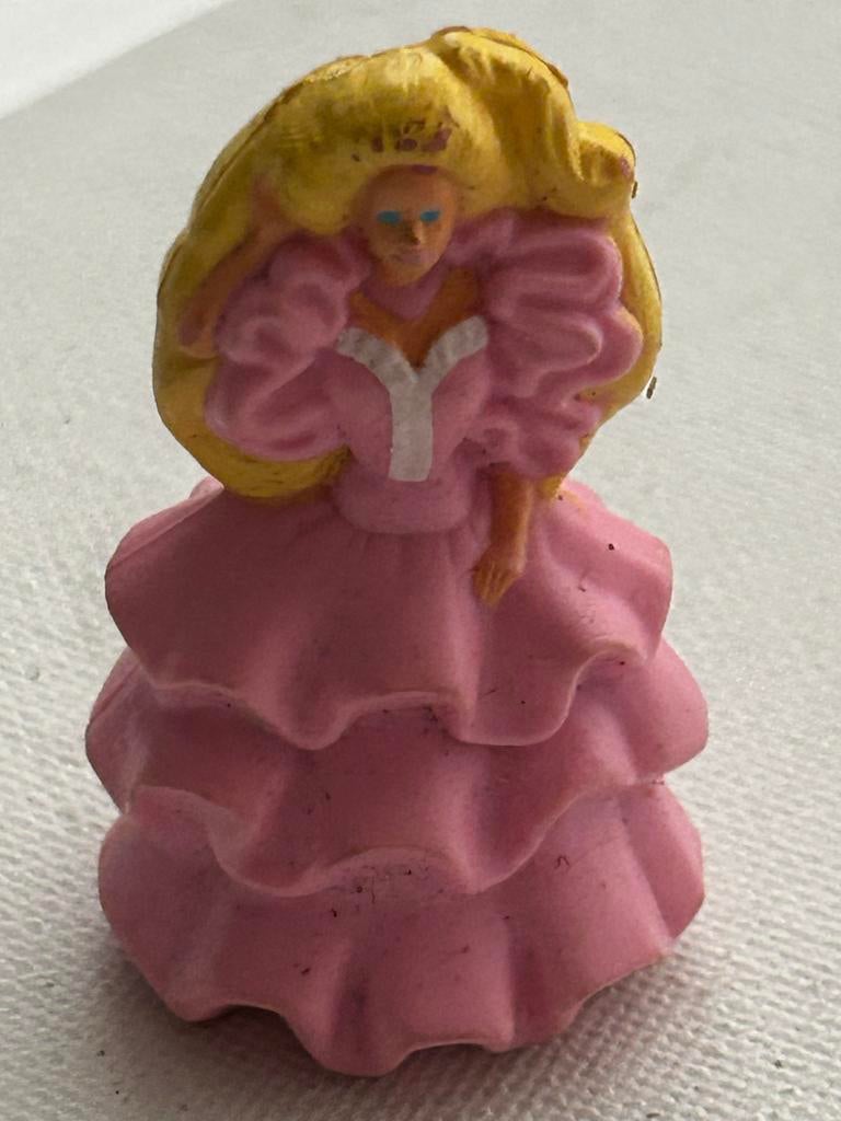 Vintage Barbie-achtige pop in roze jurk, Ophalen of Verzenden, Gebruikt, Barbie