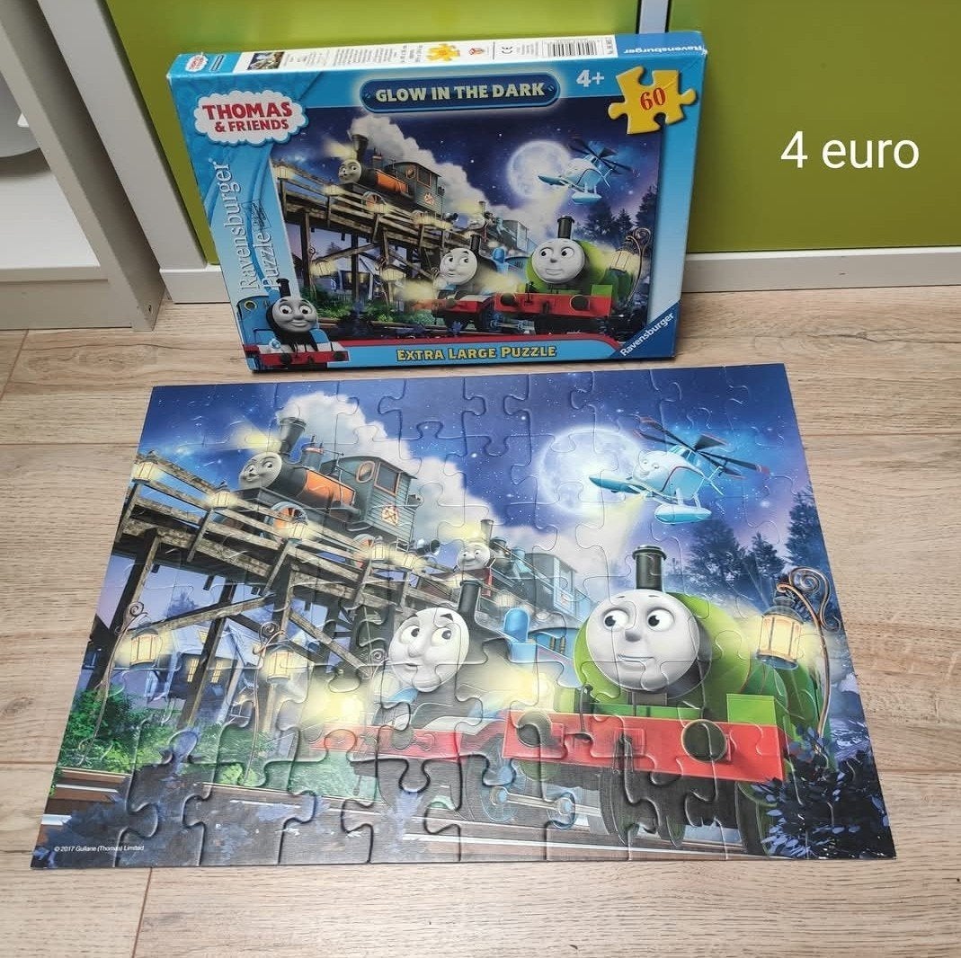 Thomas en Friends Glow in the Dark Puzzel 60 stukjes 4+, Ophalen, Meer dan 50 stukjes, Zo goed als nieuw, 4 tot 6 jaar