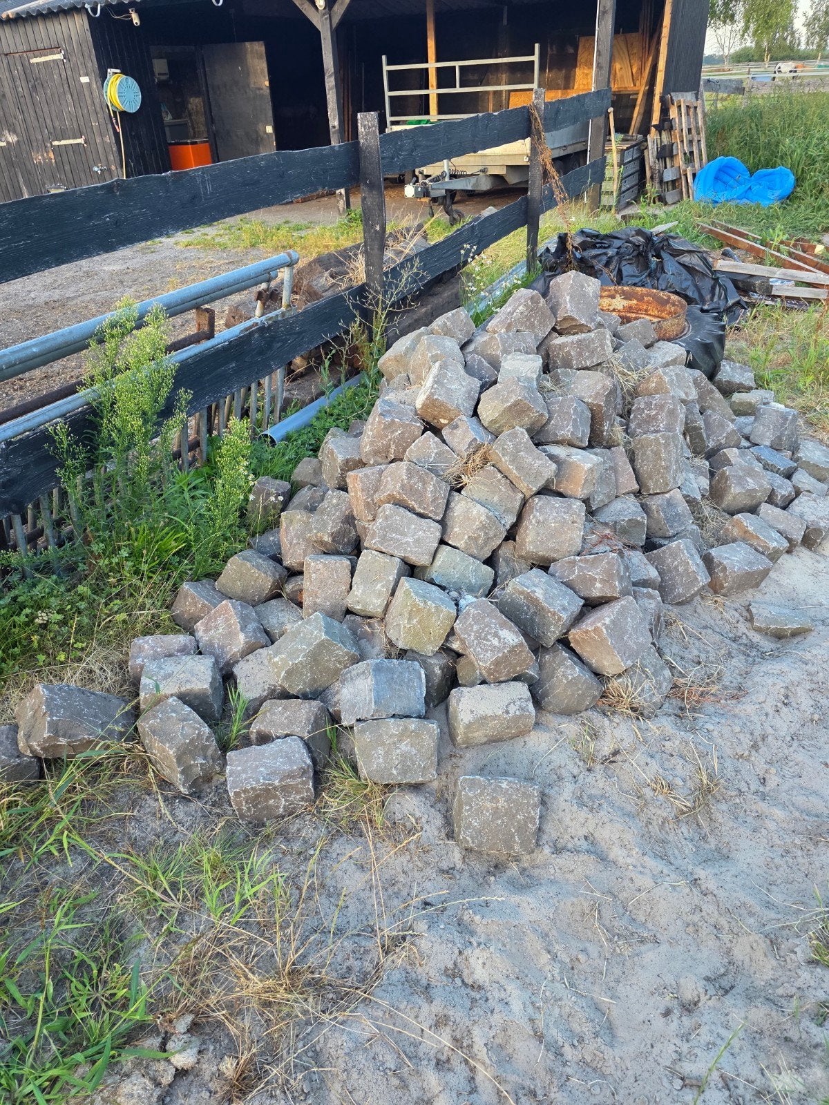 basalt keien, Ophalen, Basalt