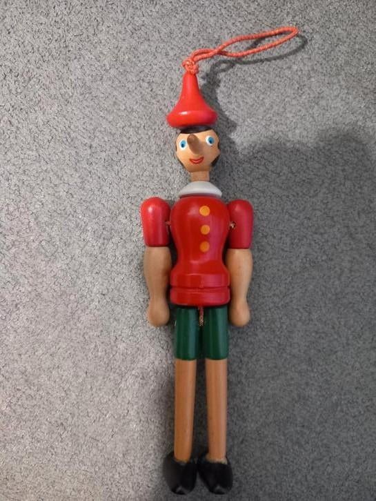Oude originele Italiaanse Pinokkio - 20 cm, Antiek en Kunst, Antiek | Speelgoed, Ophalen