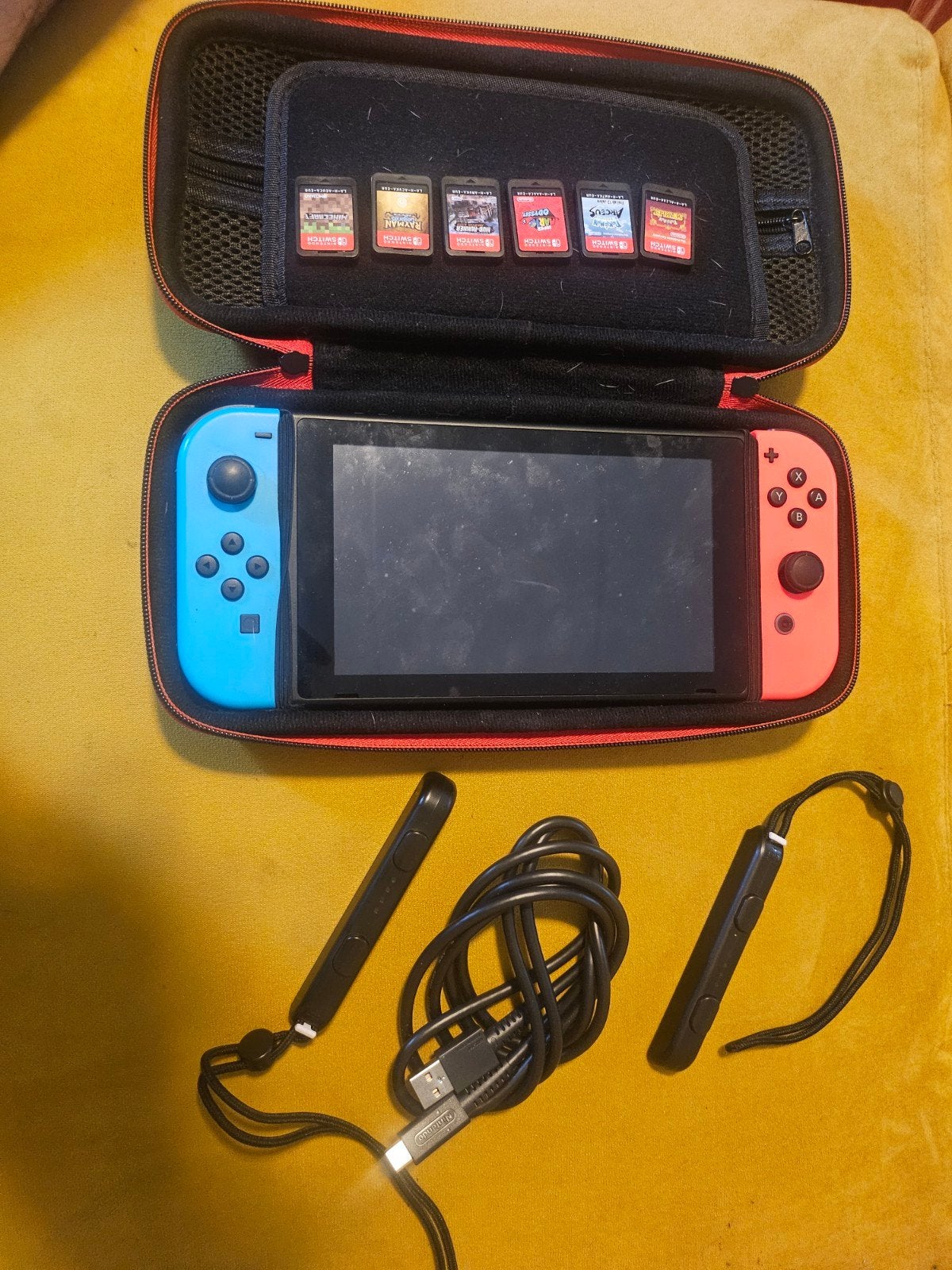 Nintendo Switch met 6 games en Pro Controller, Spelcomputers en Games, Spelcomputers | Nintendo Switch, Gebruikt, Switch Original