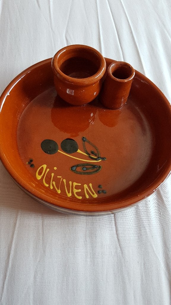 olijfschaaltje, goede staat, Huis en Inrichting, Ophalen of Verzenden, Zo goed als nieuw, Aardewerk, Overige stijlen