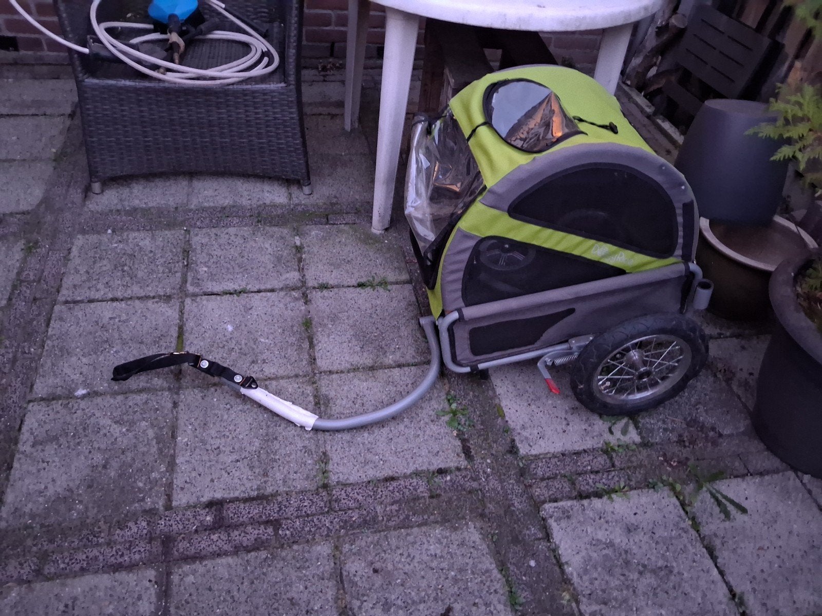 Hondenfietskar - Groen/Grijs, Fietsen en Brommers, Ophalen, Gebruikt, Opvouwbaar, 20 tot 40 kg