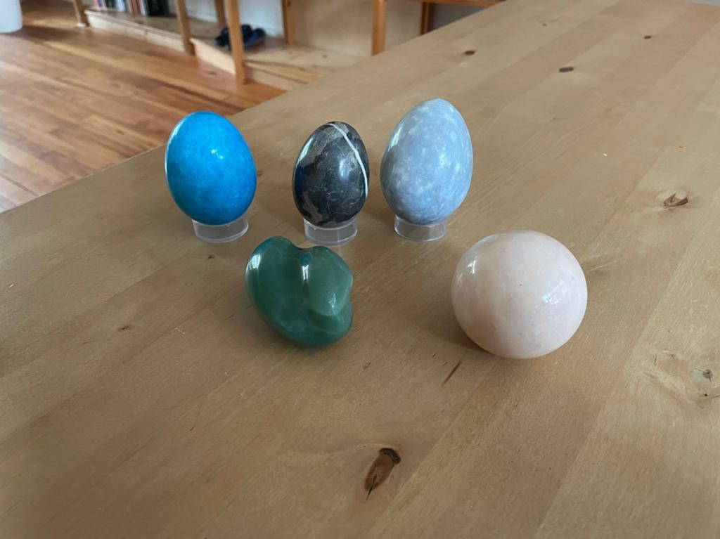 3 edelsteen eieren, 1 bol en 1 andere, Ophalen of Verzenden, Nieuw