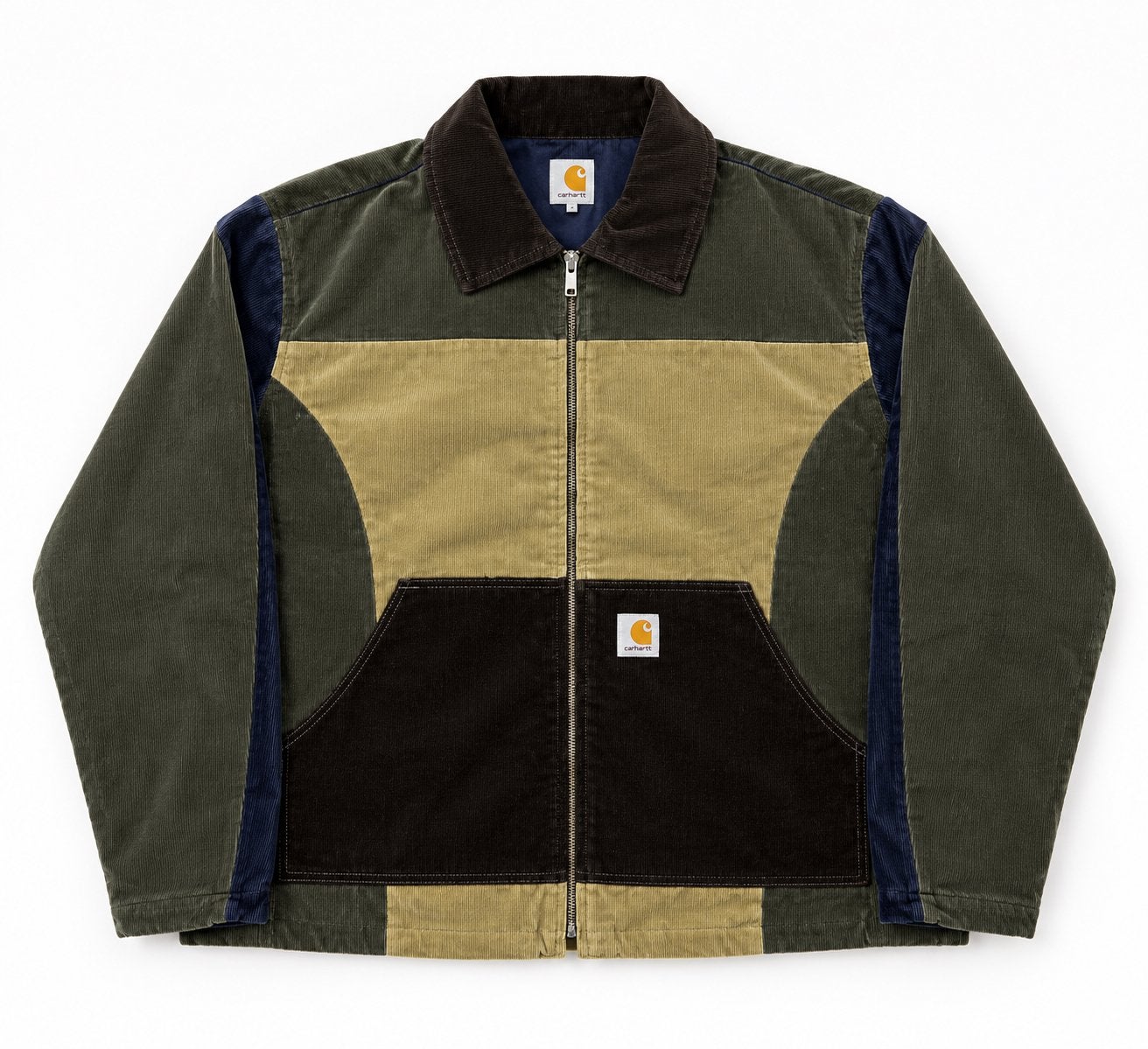 Carhartt Workwear Corduroy Jas - Patchwork Design maat L, Ophalen of Verzenden, Zo goed als nieuw, Overige maten, Meerkleurig