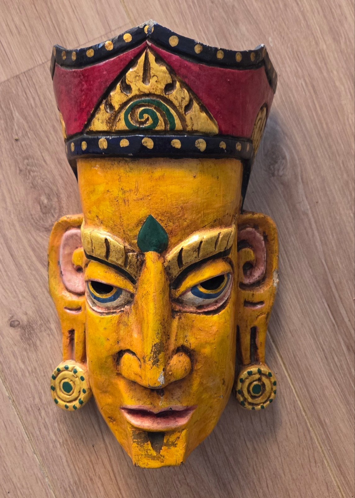3 houten maskers uit Nepal (Kathmandu), Ophalen of Verzenden