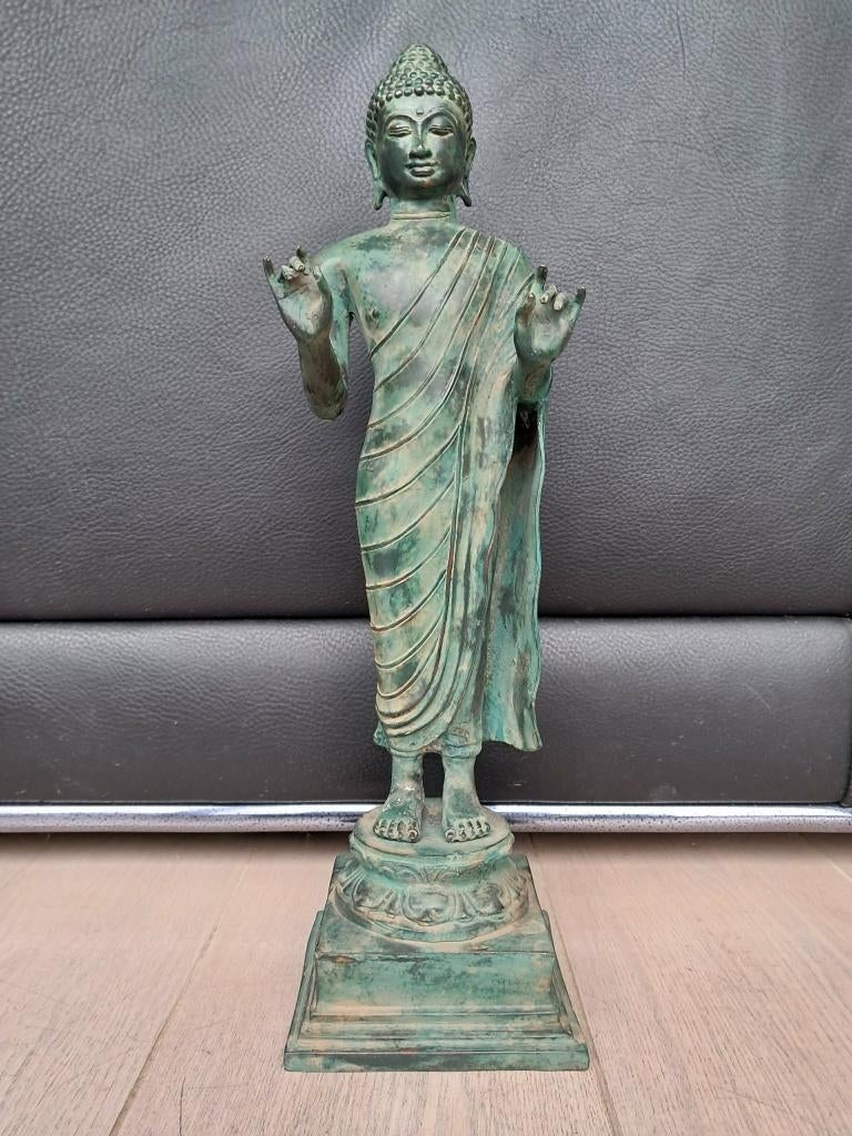 Bronzen Boeddhabeeld/Karana Mudra/Azië/45 cm, Ophalen of Verzenden, Nieuw