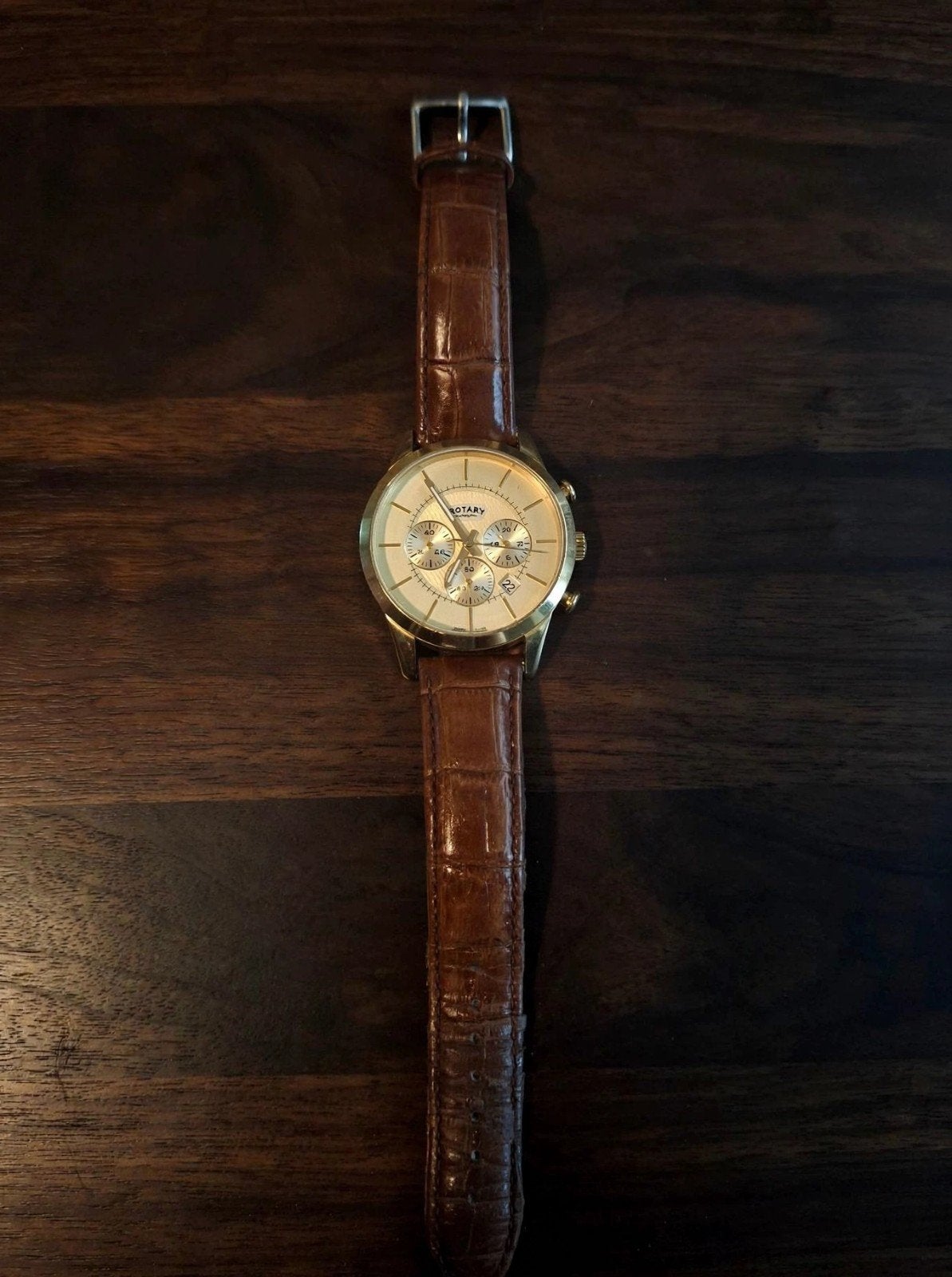 Rotary horloge, Ophalen of Verzenden, Zo goed als nieuw, Leer, Overige merken