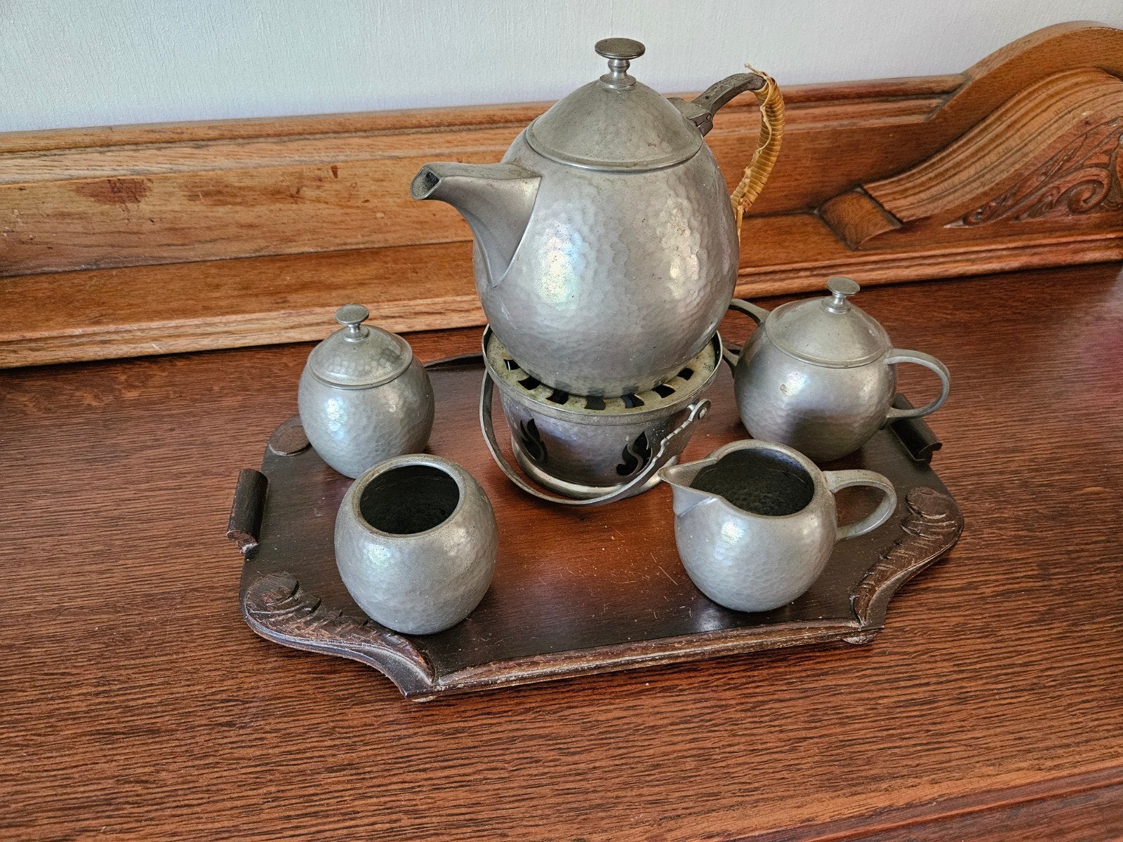 antiek tinnen theeservies, Antiek en Kunst, Ophalen