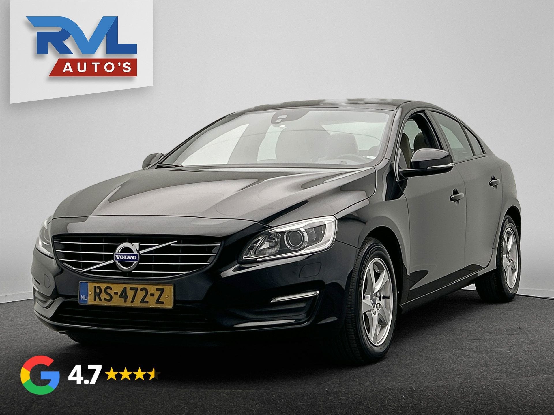 Volvo S60 1.5 T3 Polar+ Dynamic Automaat | Origineel Nederla, 4 cilinders, S60, Zwart, Bi-Xenon koplampen