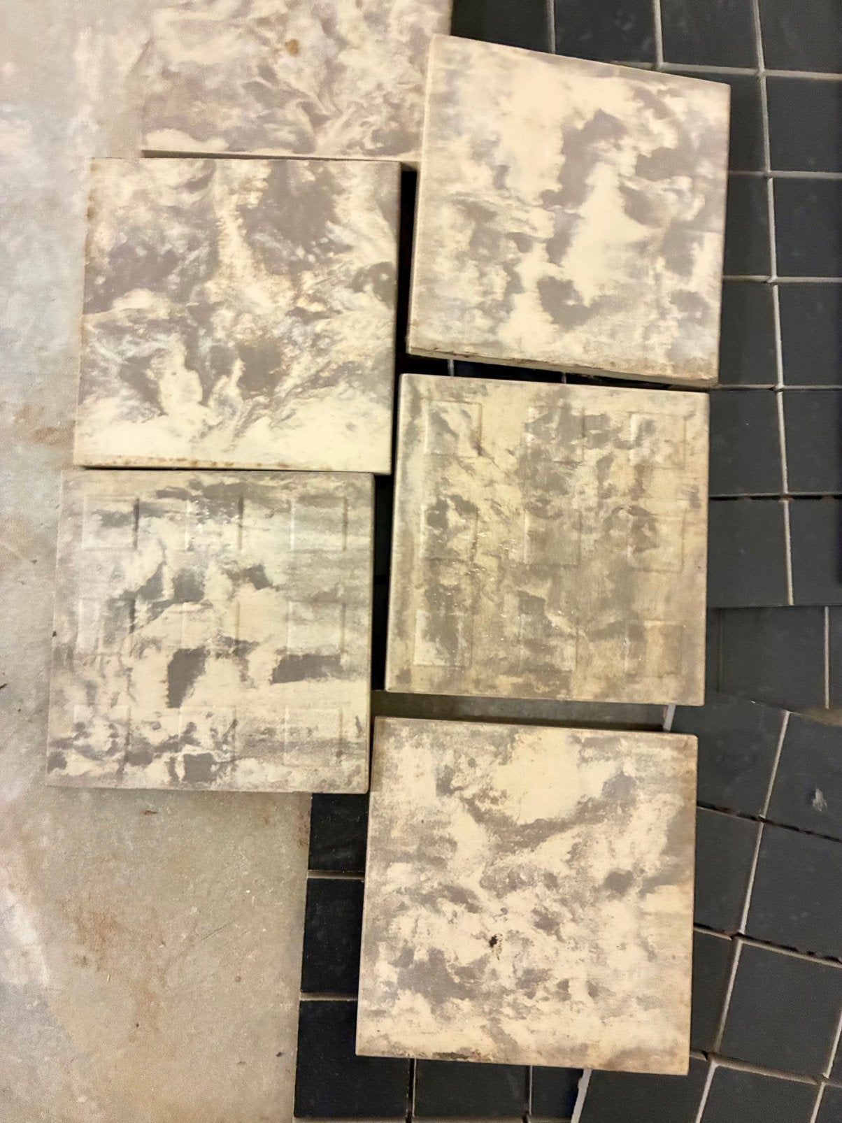 Partijtje 89 stuks retro tegeltjes 10/10 cm, Doe-het-zelf en Verbouw, Tegels, Ophalen, Keramiek, Minder dan 20 cm, Minder dan 5 m²