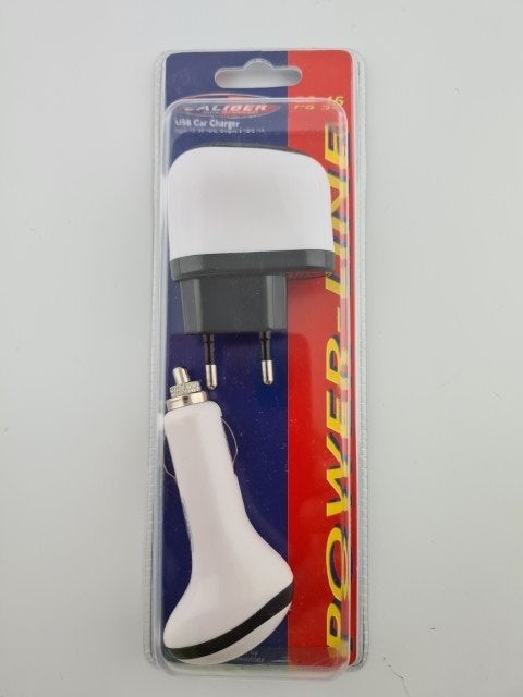 Adapter Power USB duo set oplader, Ophalen of Verzenden, Nieuw, Autolader