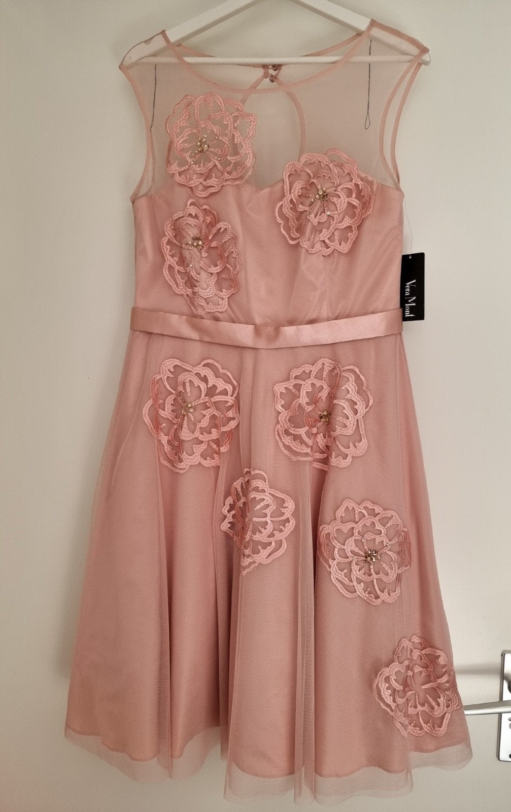 Nieuw! Vera Mont cocktailjurk roze met bloemen Maat 40, Maat 38/40 (M), Nieuw, Cocktailjurk, Ophalen of Verzenden