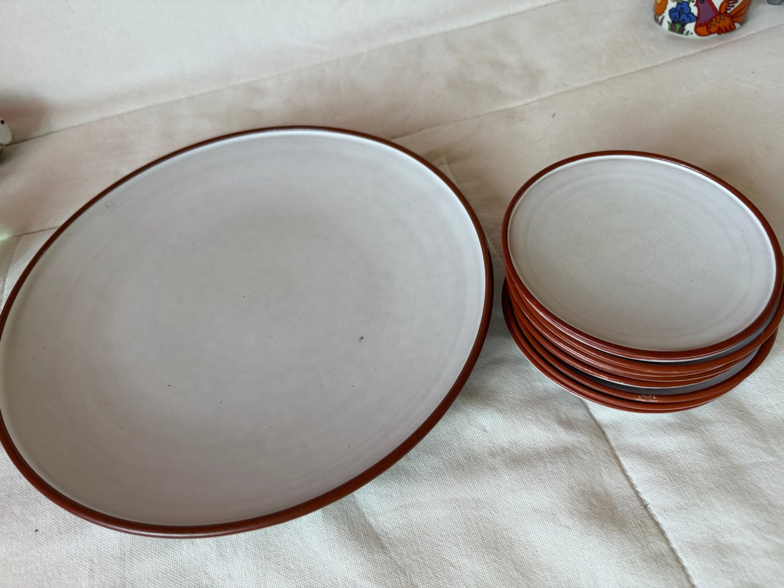 Vintage Mobach Utrecht Aardewerk Servies - Schaal & Bordjes, Ophalen of Verzenden