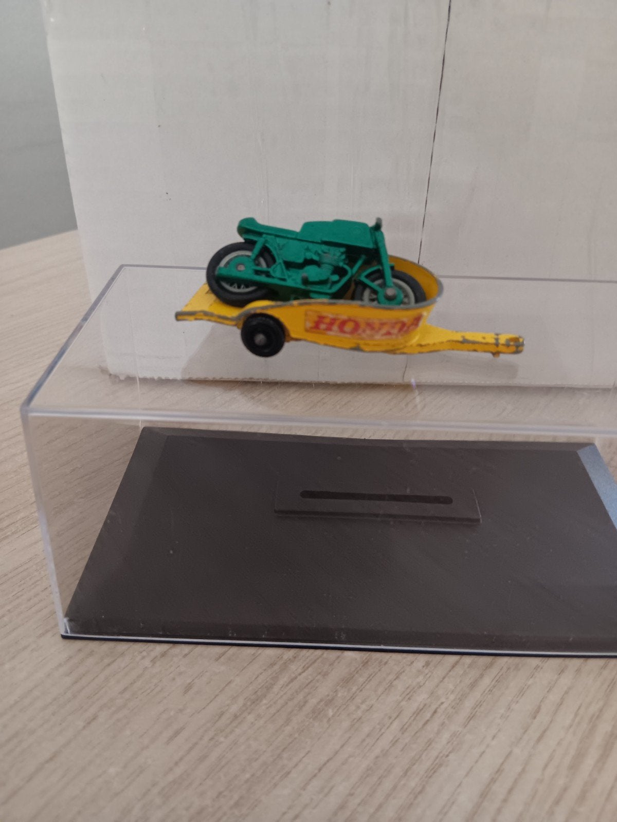 Vintage Honda motorfiets met aanhanger model, Overige merken, Gebruikt, 1:50 of kleiner, Overige typen