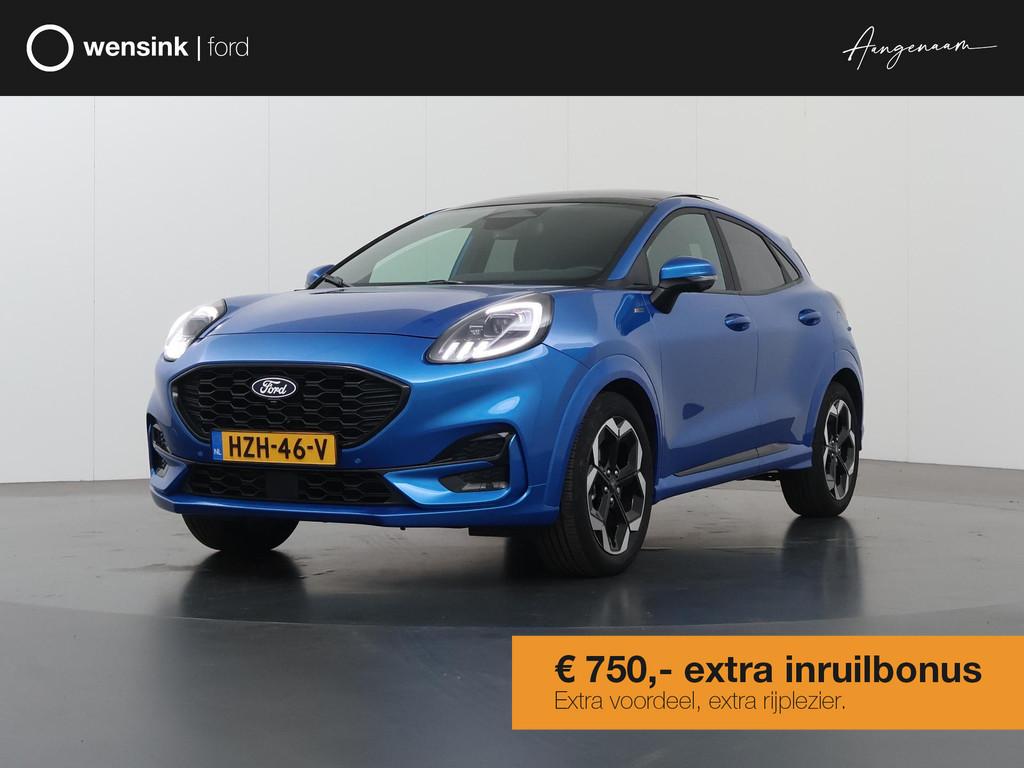Ford Puma 1.0 EcoBoost Hybrid ST-Line X | Trekhaak | Panoram, Auto's, Ford, Bedrijf, Te koop, Puma, 360° camera, ABS, Achteruitrijcamera