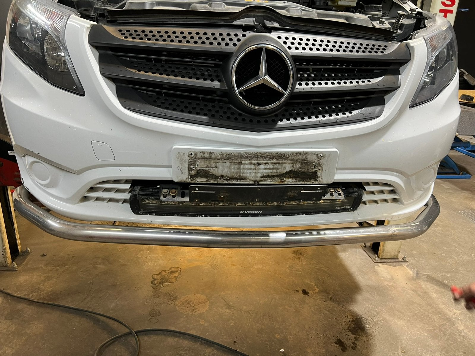 Onderlip spoiler voor mercedes vito w449 2015-2023, Auto diversen, Tuning en Styling, Ophalen