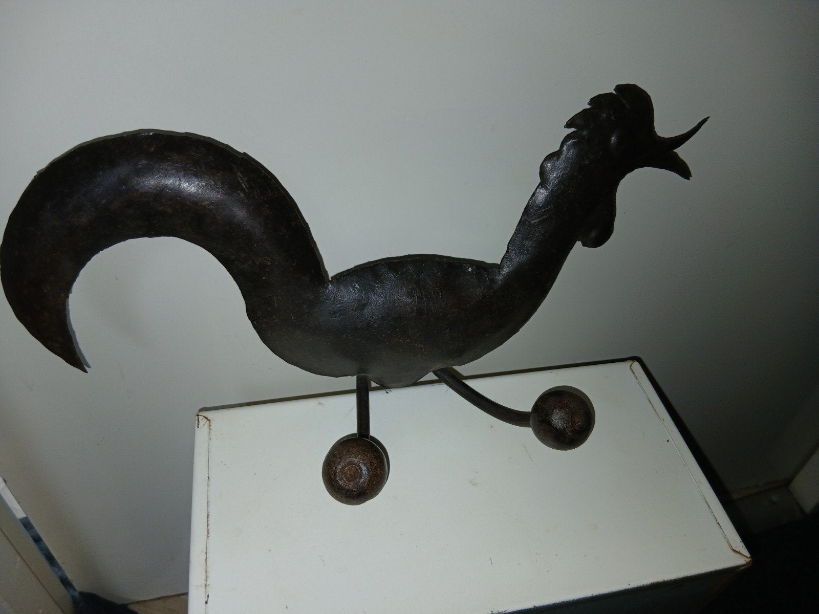 vintage metalen design kapstokje Haan, Ophalen of Verzenden, Metaal, Wandkapstok, Minder dan 100 cm